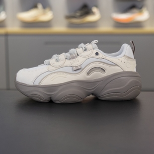 李宁运动鞋女子2024冬季新款蜜糖 V2厚底增高经典休闲鞋AGCU414