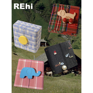 REhi 开门首饰盒 磁吸多功能首饰盒耳环项链收纳绒布大容量收纳盒