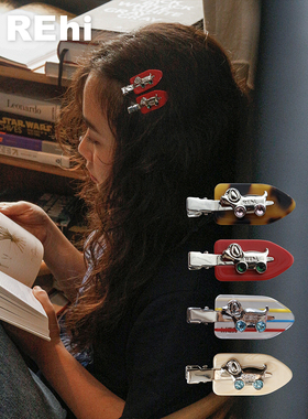 REhi 小狗发夹 原创醋酸刘海夹子金属狗狗鸭嘴夹发饰百搭