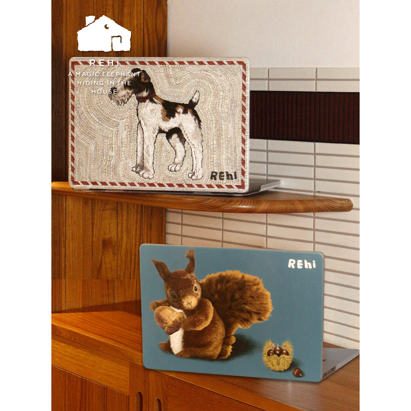 REhi 森林悄悄话电脑壳 原创复古插画狗狗松鼠pc磨砂硬壳macbook保护壳,3C数码配件,笔记本保护壳,淘宝优惠券,粉丝福利购,淘宝优惠卷