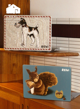 REHi「森林悄悄话」小狗电脑壳macbook保护壳 2025新款M4/M5笔记本保护壳透明壳轻薄air/propc磨砂硬壳