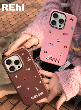 REHi「出奇森林」苹果菲林壳动物图案手机壳适用于iPhone15promax