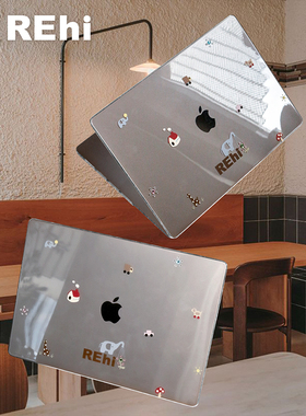 REHi「森林聚会」电脑壳macbook保护壳 2025新款M4/M5笔记本保护壳透明壳轻薄air/propc磨砂硬壳