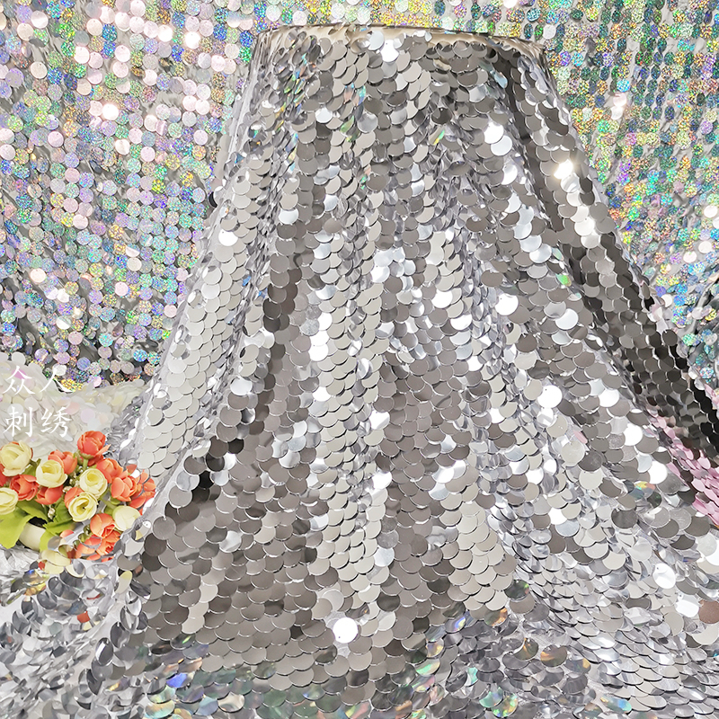 加密镭射亮片直播拍摄婚庆背景布