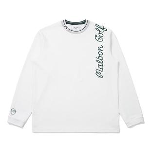 长袖 GOLF男士 T恤透气保暖舒适贴合轻量穿着白色 MALBON 代购