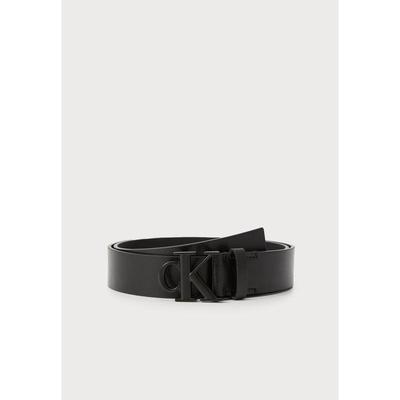 Calvin Klein/凯文克莱男款皮带黑 matte黑扣简约商务真皮宽cm