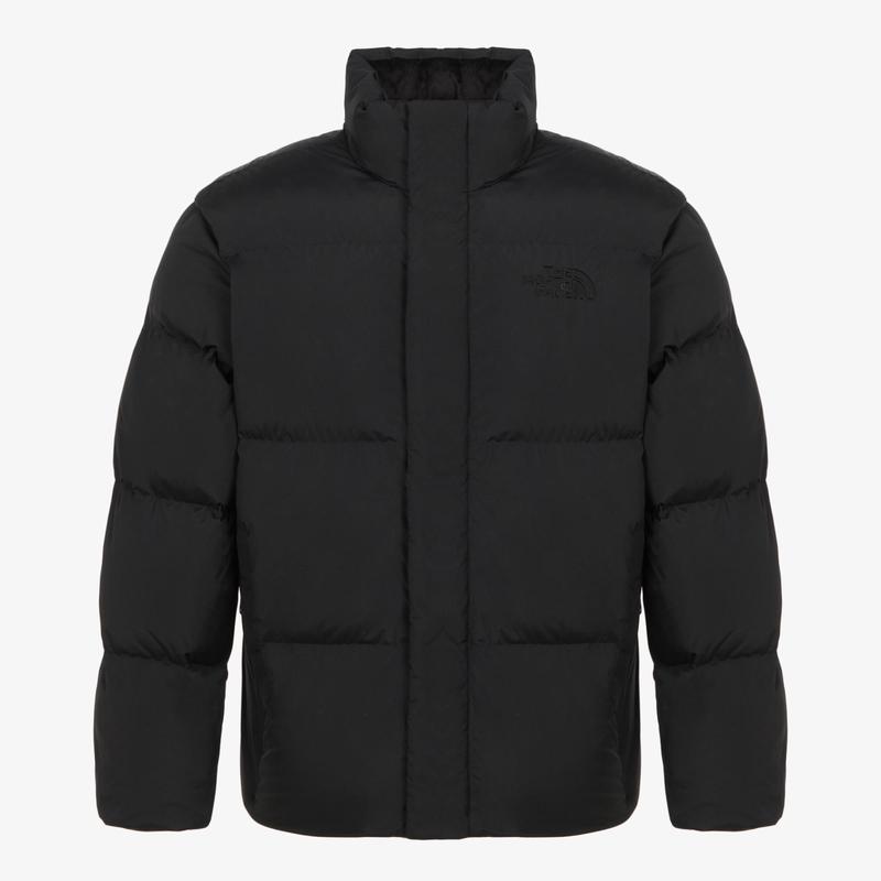 代购THE NORTH FACE北面男士羽绒服保暖防风轻盈黑色立领短款