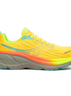 代购SAUCONY索康尼男士跑步鞋缓震支撑耐磨稳定跑鞋黄色