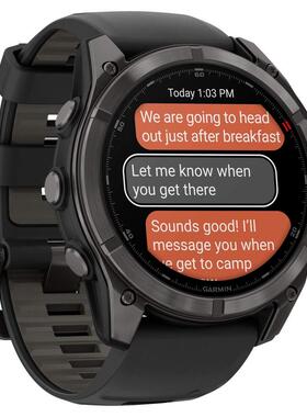 代购Garmin佳明男女腕表通信LTE连接SOS救援导航黑色钛金属