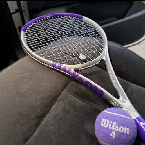 代购WILSON Clash 100L V2威尔胜网球拍定制刻字比赛训练银紫色