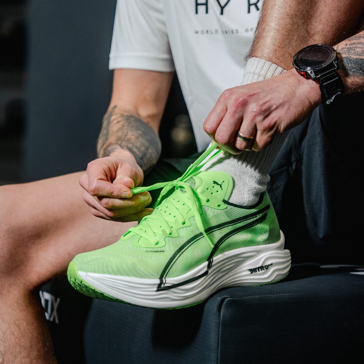 彪马PUMA x HYROX Deviate NITRO Elite 3透气男女跑鞋联名不对称