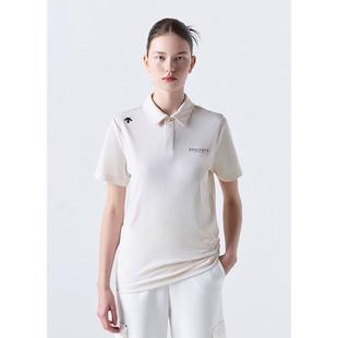 Ivory透气吸汗修身 DESCENTE 短袖 迪桑特女式 显瘦 运动POLO衫