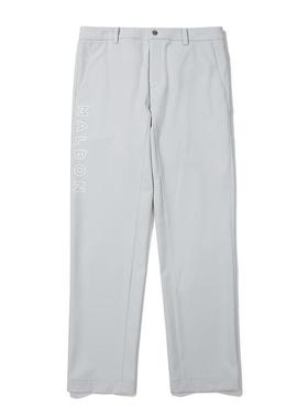 代购MALBON GOLF男士运动裤透气快干舒适轻量浅灰色聚酯纤维