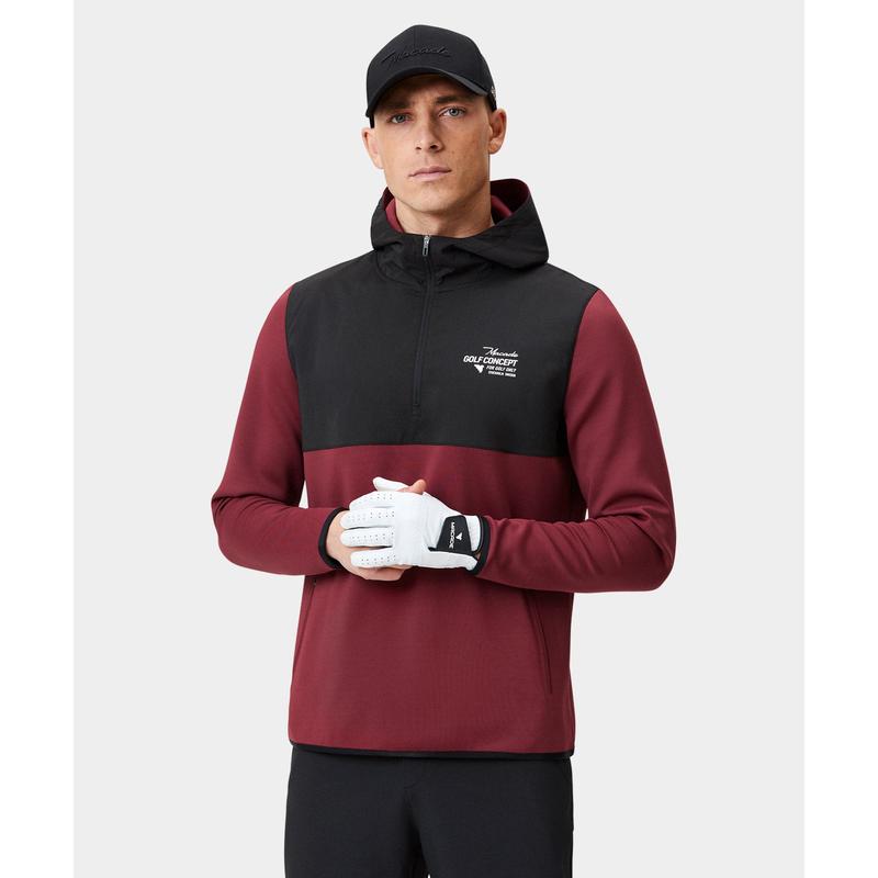 代购MACADE男高尔夫服装防水运动服Bowie Burgundy Tour Popover