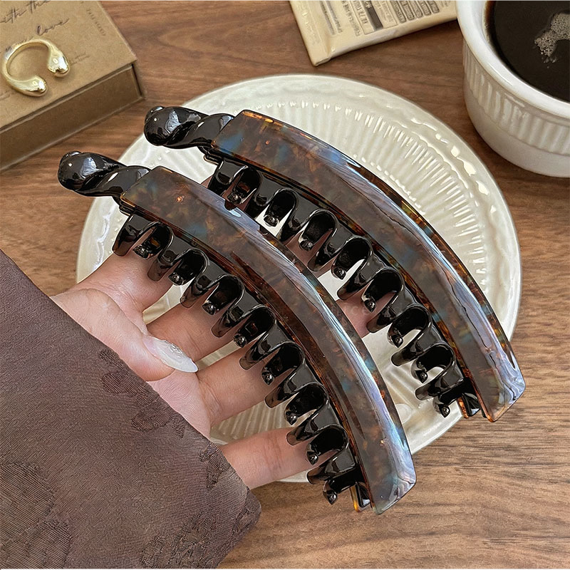 醋酸板香蕉夹女高级感气质发夹后脑勺高马尾抓夹扭扭夹竖夹盘发卡