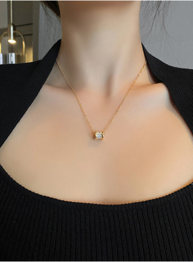 女不掉色不过敏项链锁骨链毛衣链