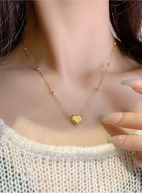 女不掉色不过敏项链锁骨链毛衣链