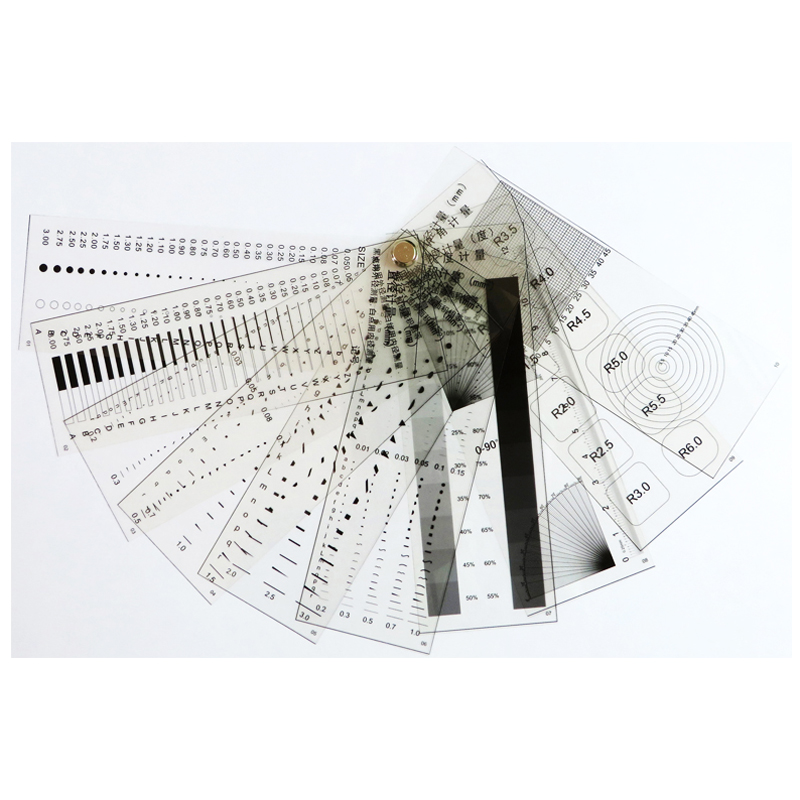 污点规点污卡菲林尺卡规测量具缺陷点规对照卡6片装 8片装 10片装