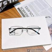 ROMEO罗密欧纯钛商务多边形男款 镜框近视镜架眼镜半框超轻61210