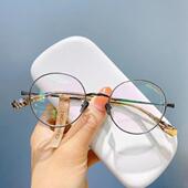 ROMEO罗密欧纯钛商务男女款 圆加厚镜框近视镜架眼镜全框双色R188