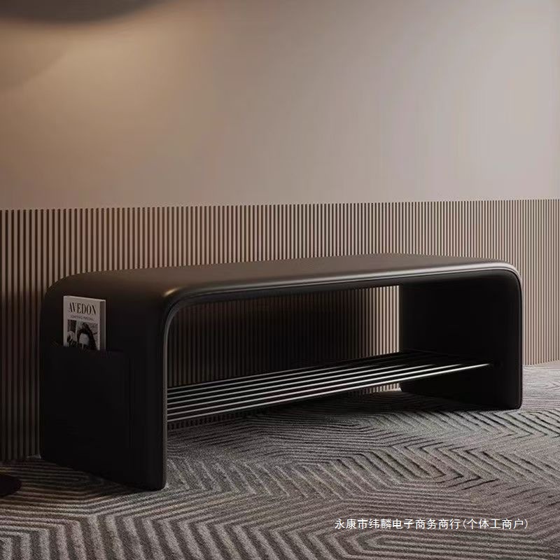 轻奢感换鞋凳门口可坐家用穿鞋凳鞋柜一体入户长条床尾凳