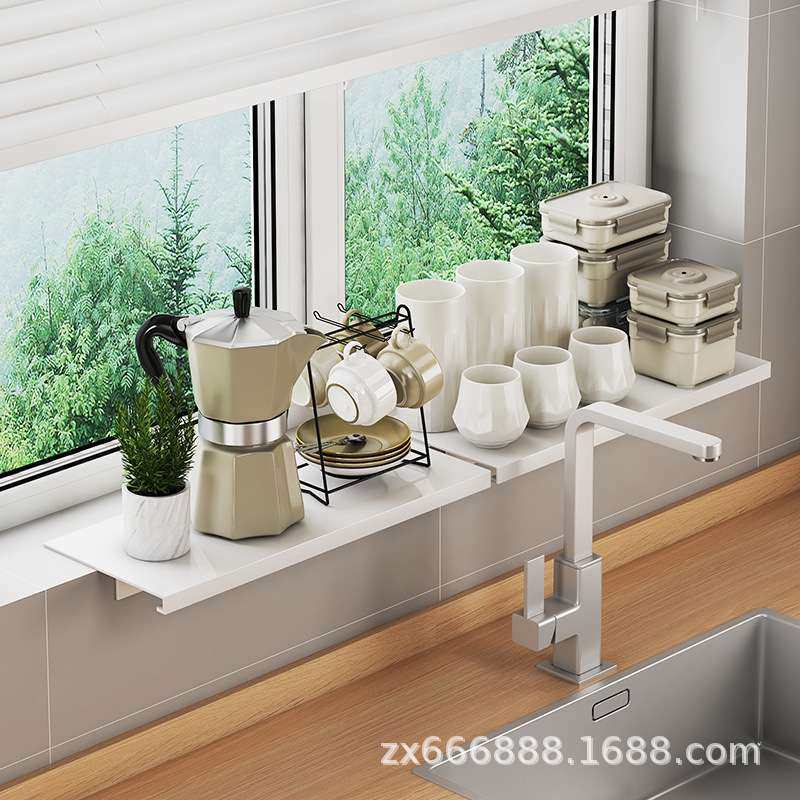厨房置物架家用窗台延伸板架子免打孔家用窗户飘窗加长摆放收纳架,鲜花速递/花卉仿真/绿植园艺,割草机/草坪机,淘宝优惠券,粉丝福利购,淘宝优惠卷