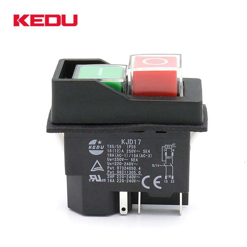 KEDU科都 KJD17电磁开关DX-35磁力钻电动工具开关32D电机启动按钮