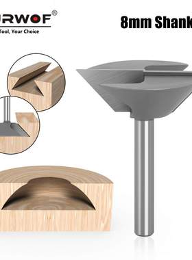 8柄清底子口刀灰色木工铣刀木工铣刀新品雕刻机刀头修边8柄