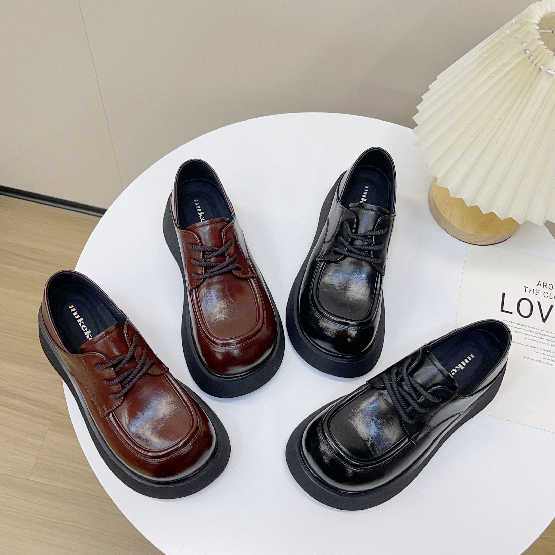 两穿款！英伦厚底乐福鞋女真皮系带松糕鞋小皮鞋单鞋,女鞋,乐福鞋（豆豆鞋）,淘宝优惠券,粉丝福利购,淘宝优惠卷