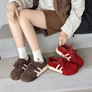 德训鞋 爆款 女款 秋季 鞋 软底复古运动休闲阿甘板鞋 子女2025新款