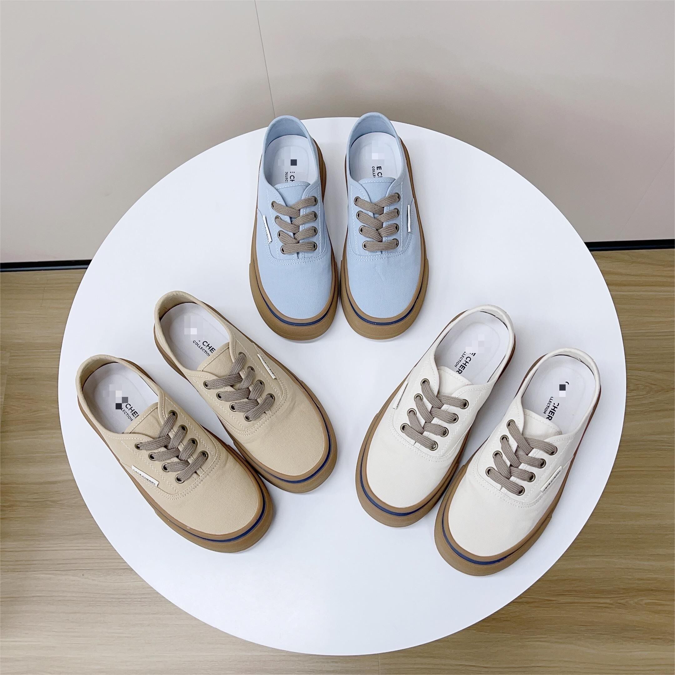 韩版原宿风百搭平底帆布鞋女2024夏季新款厚底休闲鞋15c6412