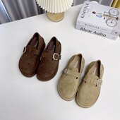 秋季 复古风大头勃肯鞋 厚底皮带扣内增高休闲女鞋 2025新款 时尚 潮