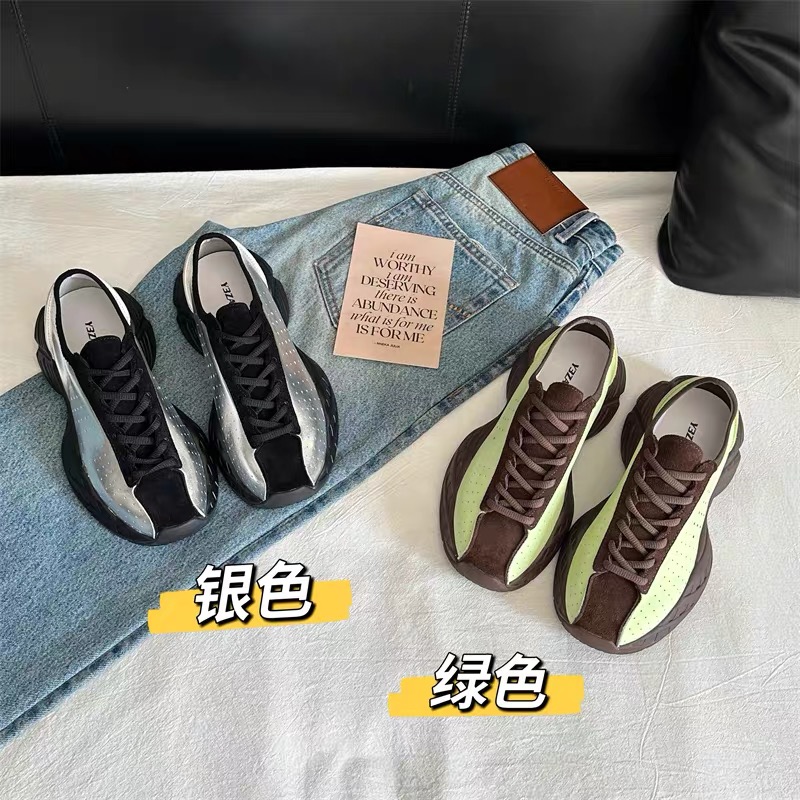 韩版小蛮腰老爹鞋拼色厚底