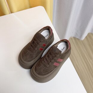 断码清仓!厚底德训鞋女复古运动阿甘鞋百搭增高休闲板鞋