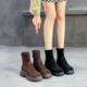 厚底弹力短靴女2025秋冬新款 增高瘦瘦靴小个子时装 靴