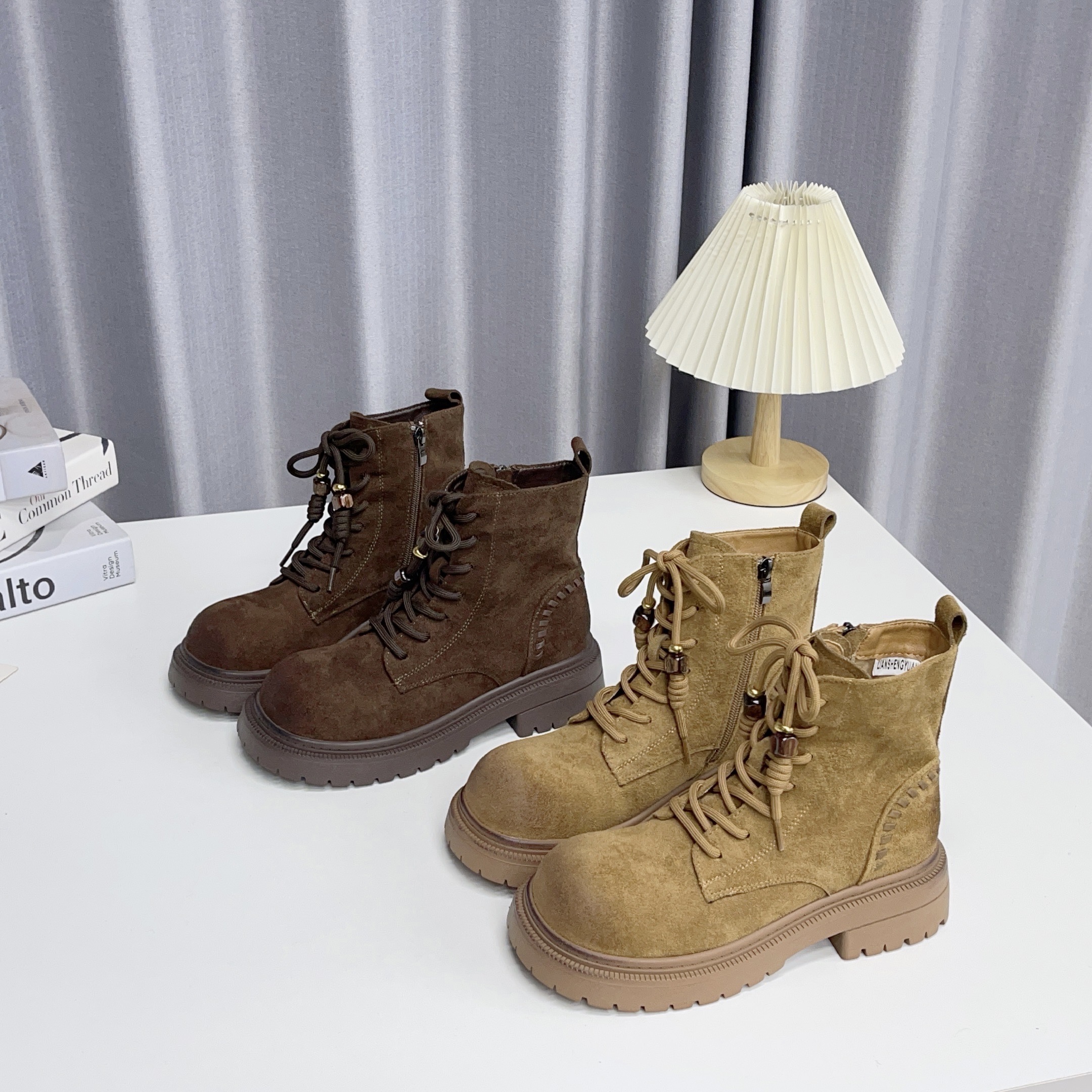 英伦风厚底马丁靴女2025秋冬新款