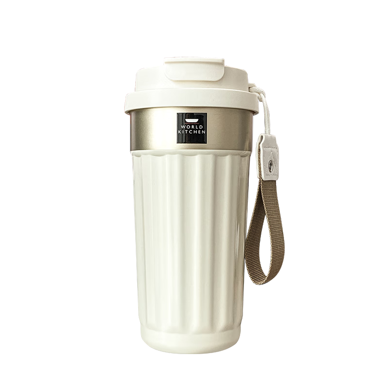 康宁WK-BH52J132C-JY/KZ双饮条纹咖啡杯日常旅行户外便携保温水杯