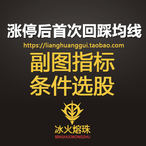 涨停后首次回踩N日均线 强势股回调触均线 通达信条件选股预警
