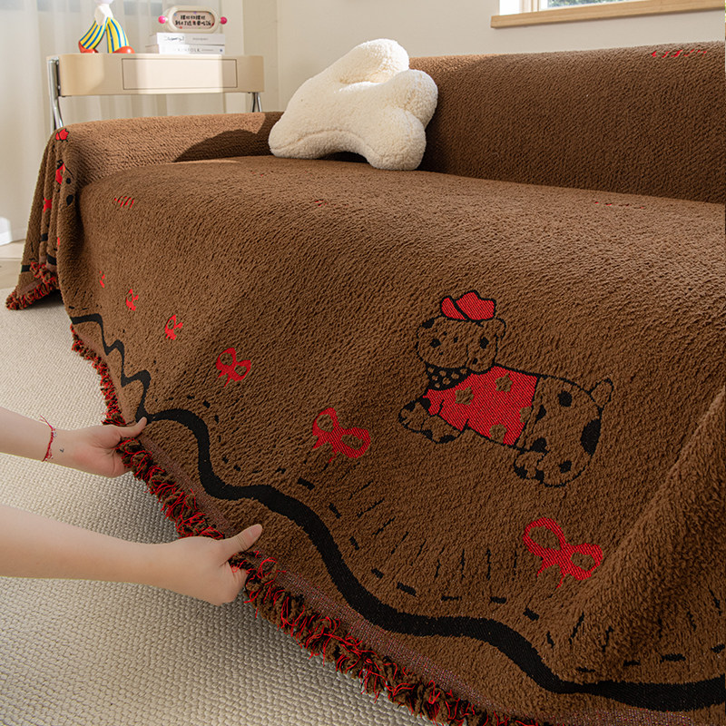卡通可爱沙发盖布巾冬季蓄热保暖2026新款高级感沙发套罩沙发垫布,居家布艺,沙发套,淘宝优惠券,粉丝福利购,淘宝优惠卷