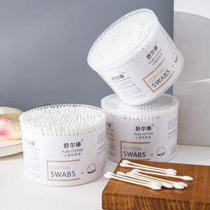 q双头棉签棉棒家用掏耳朵专用棉花棒圆头无菌清洁棉盒装化妆棉棒