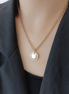 字母水钻项链简约时尚饰品爆款复古百搭小众