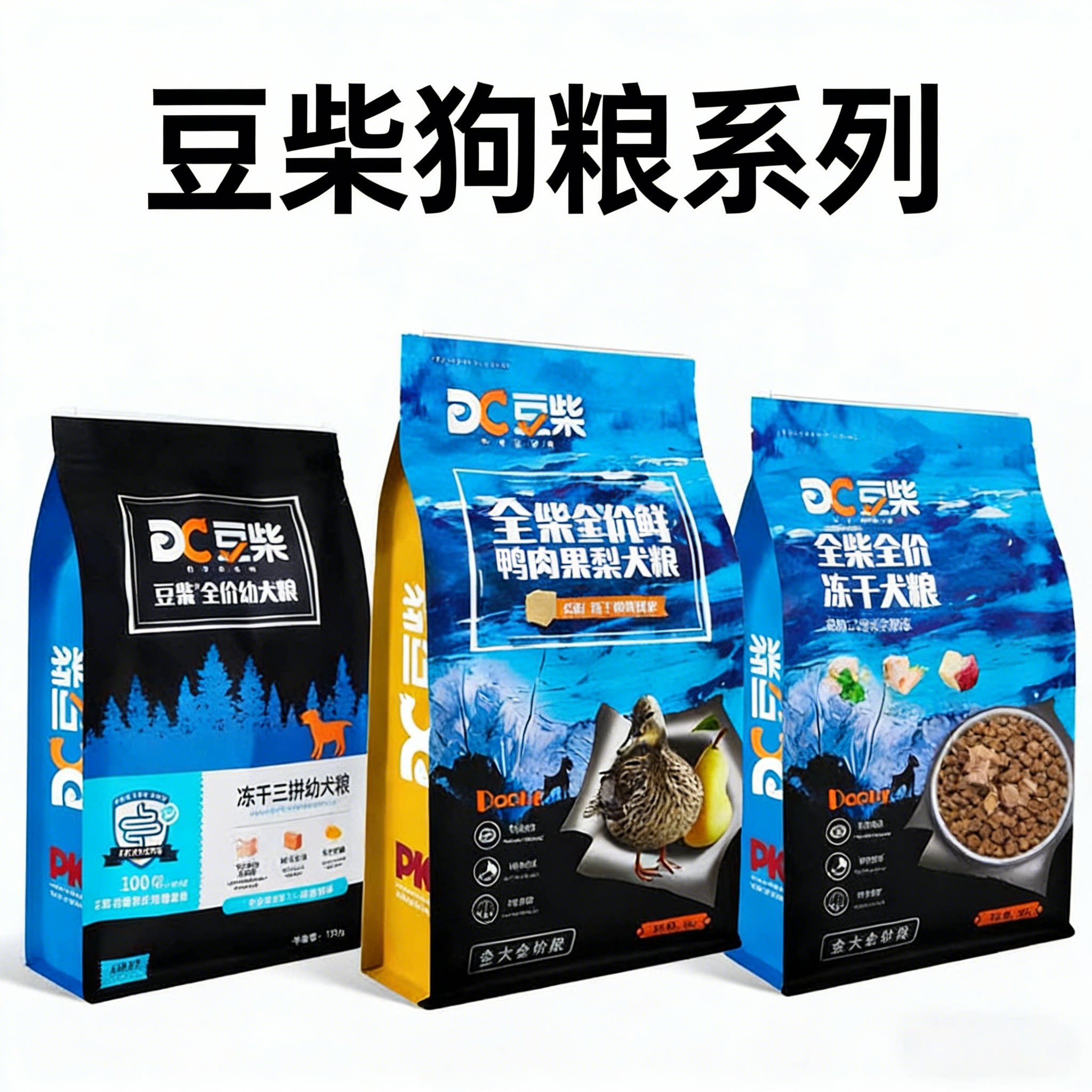 豆柴冻干三拼四拼狗粮1.5kg/10kg益生菌成幼犬蛋黄鸭肉梨全价低敏图片