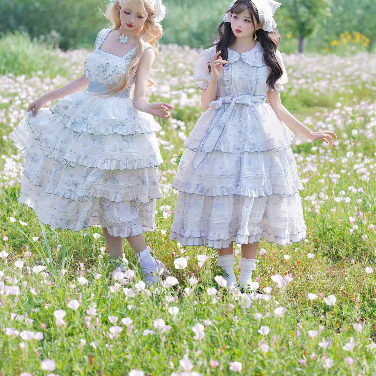 【实体店清仓不退不换】芝士咩咩*锦瓷花墙*单裙子