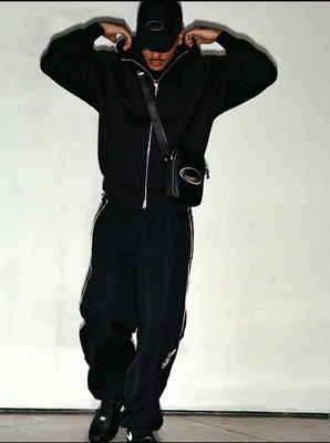 联名款 SS25 WEEK4 Track Jacket 刺绣拉链夹克外套裤子长裤套装