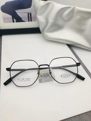 正品哥拓普多边形明星框全框男女款纯钛眼镜架近视镜框 LV-87233