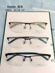 VeeGe纯钛眉毛眼镜V格精品架近视镜半框商务男款时尚轻薄V-95041