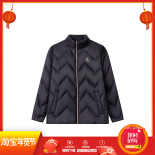 361度女装2024冬季新品立领休闲运动羽绒外套短款超轻羽绒服女