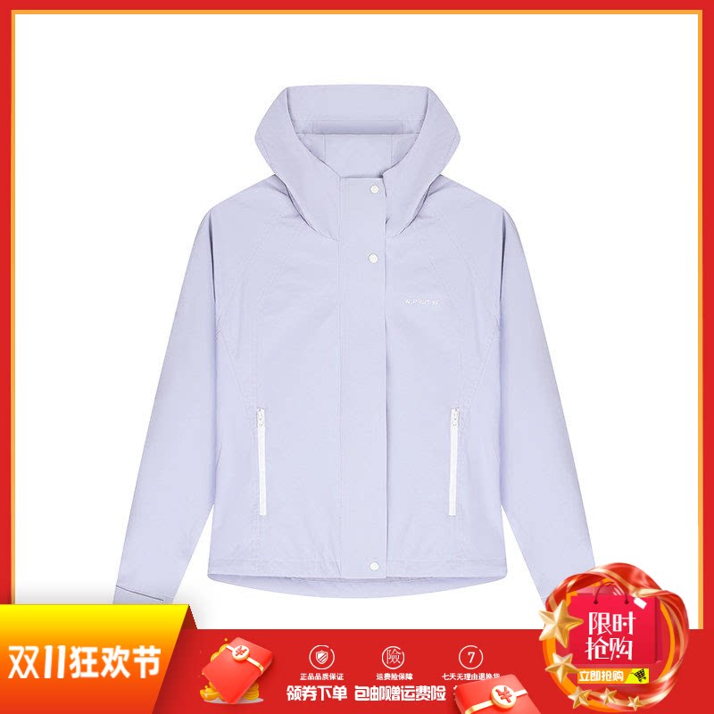 361女士连帽单风衣防水防风新品2026春秋运动服综训外套休闲上衣
