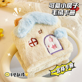 卡通小房子毛绒卡册3寸爱豆追星小卡相册活页可拆卸拍立得收纳册