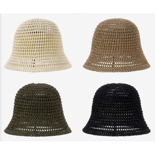 夏季渔夫帽女编织遮阳帽镂空透气度假出游显脸小防晒盆帽 M6130